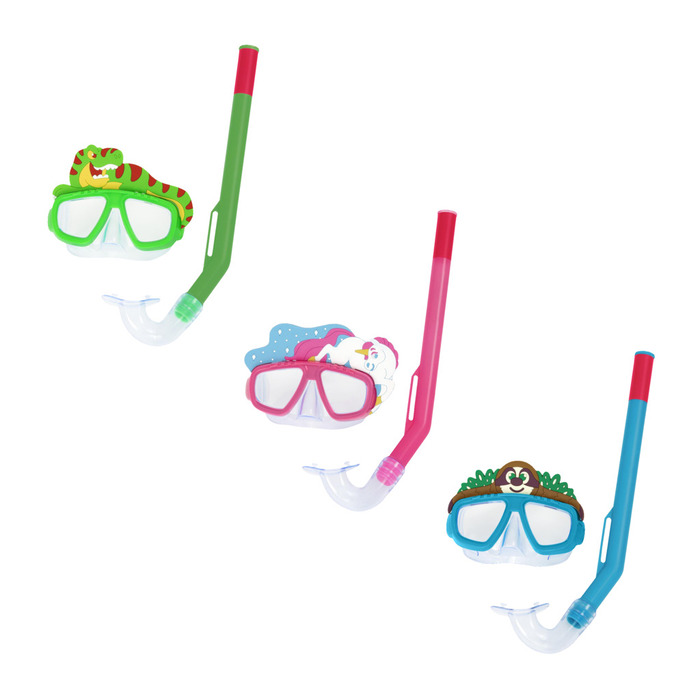 Bestway svømmemaske og snorkel - 3 dyredesigns